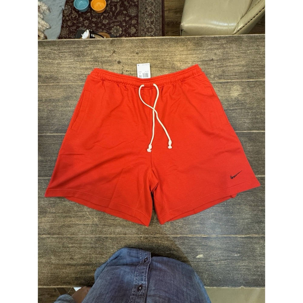 Nike Dri-FIT Standard Issue 8" French Terry Basketball Shorts Red Men`s Size XXL - Picture 3 of 14